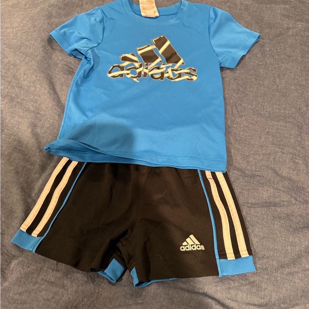 Adidas Vibrant Blue Tee with Logo